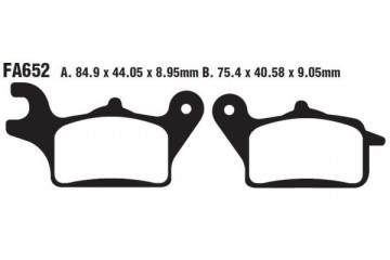 Set of EBC brake pads City and Road use SFA652