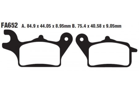 Set of EBC brake pads City and Road use SFA652