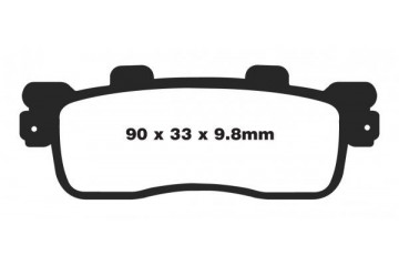 Jeu de plaquettes de frein EBC SFA498 SFAC498,SFA498HH Utilisation Ville et Route Jeu de plaquettes de frein EBC SFA498 SFAC498,SFA498HH Utilisation Ville et Route