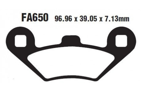 Coppia pastiglie freno EBC SFA650 SFAC650,SFA650HH Uso città e strada