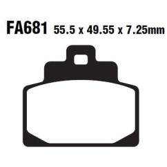 Coppia pastiglie freno EBC SFA681 SFA681HH,SFAC681 Uso città e strada