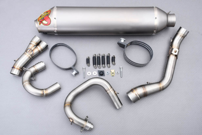 Ligne complète d'échappement Off-Road Akrapovic EVO en Titane pour HUSQVARNA TE 250 2004 - 2005