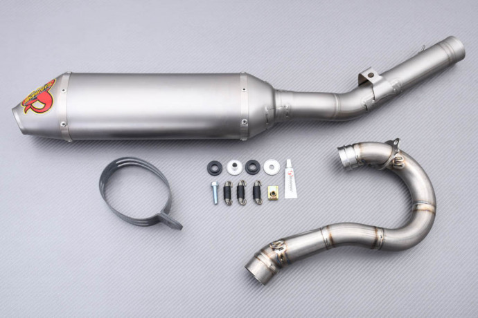 Ligne complète d'échappement Off-Road Akrapovic EVO en Titane pour SUZUKI RMZ 250 2004 - 2006