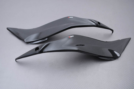 Paire de caches réservoir latéraux en Carbone Akrapovic KAWASAKI ZX6R 2009 - 2012