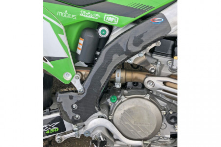 Par de protectores del bastidor en carbono PRO-CARBON KAWASAKI KXF 250 2009 - 2012 REF : KA-FP-07