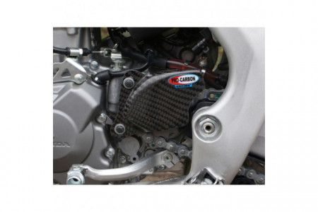 Couvercle de pignon en carbone PRO-CARBON KAWASAKI KXF 250 2004 - 2012 REF : KA-SC-01