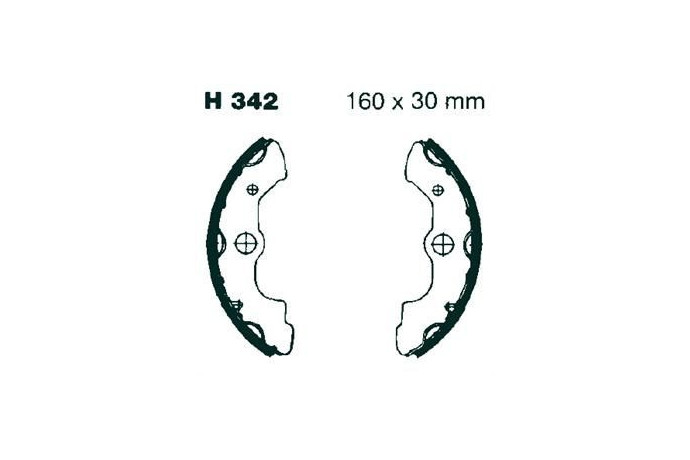 Kit de mâchoires / Tambours de frein avant EBC H342 HONDA FOURTRAX 350 1986 - 1993