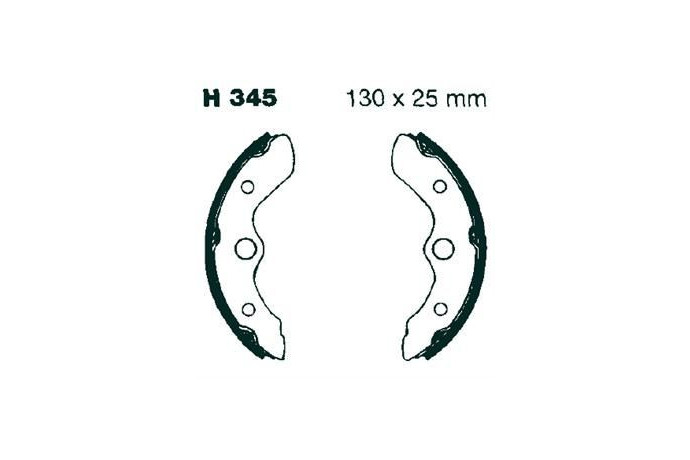 Kit de mâchoires / Tambours de frein avant EBC H345 HONDA TRX 200 / 250 / 300 1986 - 2014 Kit de mâchoires / Tambours de frein avant EBC H345 HONDA TRX 200 / 250 / 300 1986 - 2014