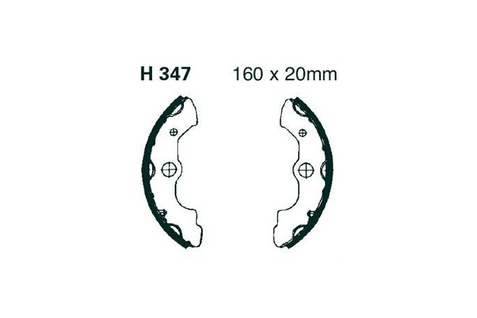 Kit de mâchoires / Tambours de frein avant EBC H347 HONDA TRX 300 / 350 / 400 / 450 / 500 / 650 1988 - 2007 Kit de mâchoires / Tambours de frein avant EBC H347 HONDA TRX 300 / 350 / 400 / 450 / 500 / 650 1988 - 2007