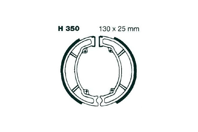 Kit de mâchoires / Tambours de frein avant / arrière EBC H350 HONDA CN 250 / PIAGGIO HEXAGON 250 / ITALJET VELOCIFERO 50