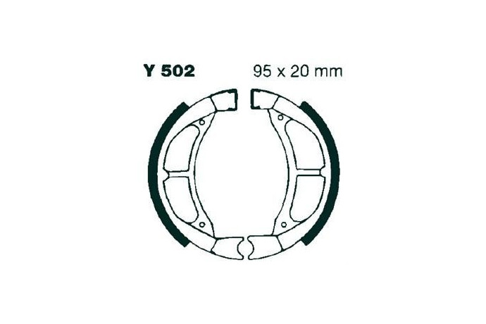 Kit de mâchoires / Tambours de frein avant / arrière EBC Y502 YAMAHA TTR / PW / YZ 50 / 80 / 90 / 110 / SUZUKI RM 80 Kit de mâchoires / Tambours de frein avant / arrière EBC Y502 YAMAHA TTR / PW / YZ 50 / 80 / 90 / 110 / SUZUKI RM 80