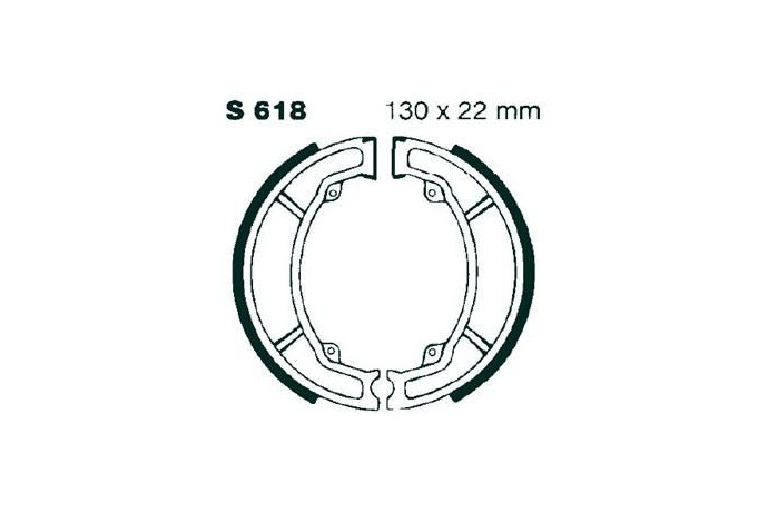 Kit de mâchoires / Tambours de frein avant / arrière EBC S618 KAWASAKI KFX 80 / SUZUKI RM / LTZ / LT 80 / 90 / 250 / 400