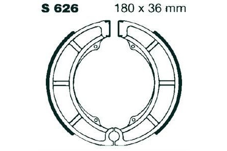 Kit de zapatas / Tambor de freno trasero EBC S626 SUZUKI KING QUAD / MARAUDER / INTRUDER / SACHS