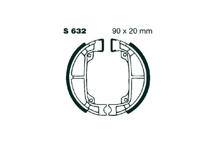 Kit de mâchoires / Tambours de frein avant / arrière EBC S632 SUZUKI AE / AD / AZ / UR / CR 50 / TAISHAN