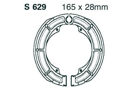 Kit de zapatas / Tambor de freno trasero EBC S629 SUZUKI QUADRUNNER 250 1987 - 2002
