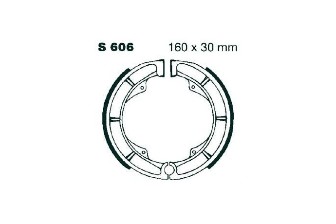 Kit de mâchoires / Tambours de frein arrière EBC S606 KAWASAKI / SUZUKI / ATK / HYOSUNG Kit de mâchoires / Tambours de frein arrière EBC S606 KAWASAKI / SUZUKI / ATK / HYOSUNG