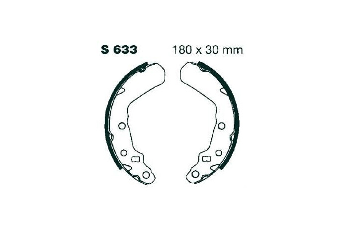 Kit de mâchoires / Tambours de frein avant EBC S633 SUZUKI KING QUAD 250 / 300 1987 - 2001