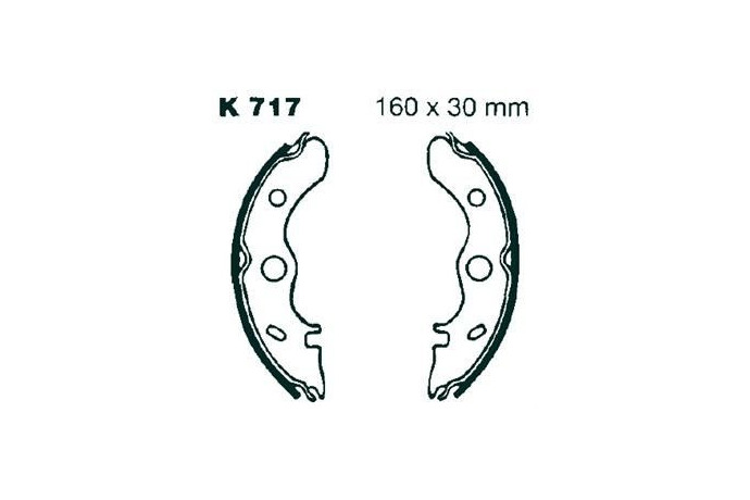 Kit de mâchoires / Tambours de frein avant EBC K717 KAWASAKI BAYOU KLF 300 1986 - 1987
