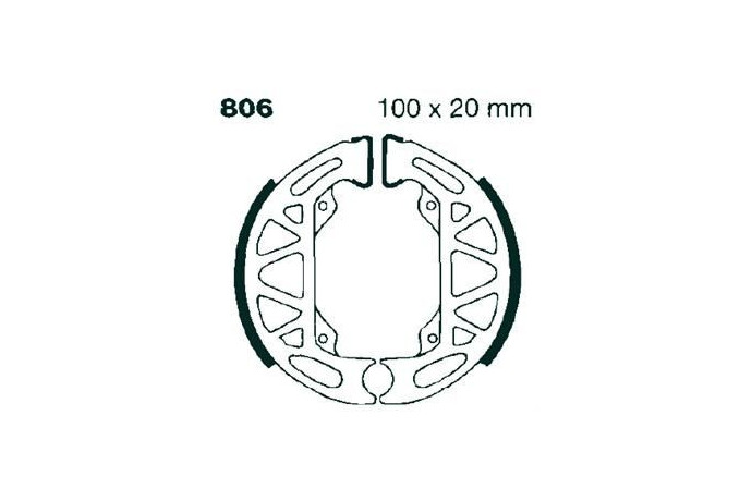 Kit de mâchoires / Tambours de frein arrière EBC 806 MASH BIBOP 50 / GILERA / PIAGGIO THYPHOON / NRG / ZIP 50 1991 - 2016
