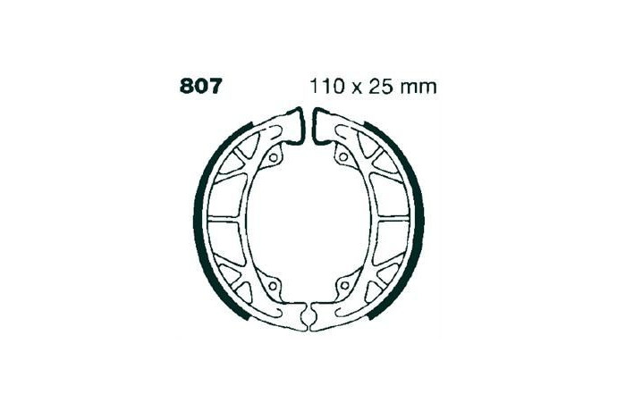 Kit de mâchoires / Tambours de frein arrière EBC 807 MALAGUTI CROSSER CR1 1995 - 1998