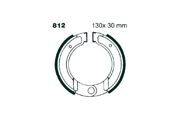 Kit de mâchoires / Tambours de frein avant / arrière EBC 812G KTM GS / MX 125 / 175 / 250 / 350 / 495 1981 - 1985