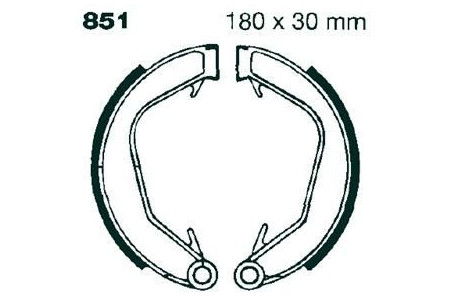 Kit de zapatas / Tambor de freno trasero EBC 851 NORTON COMMANDO 1968 - 1970
