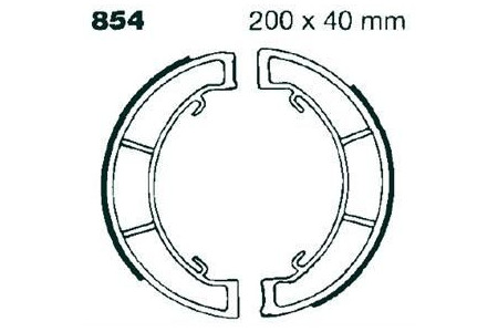 Kit de zapatas / Tambor de freno trasero EBC 854 TRIUMPH BONNEVILLE T120 1966 - 1970
