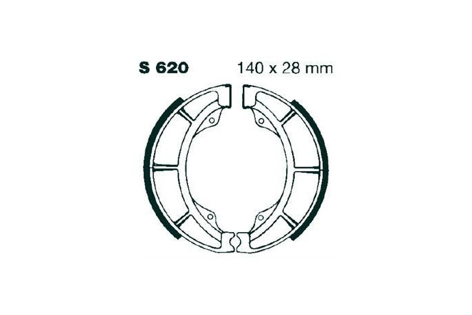 Kit de mâchoires / Tambours de frein arrière EBC S620G SUZUKI RM 250 / 400 1979 - 1980