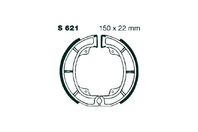 Kit de mâchoires / Tambours de frein avant / arrière EBC S621G SUZUKI LT 125 / RM 250 / 465 1981 - 1987