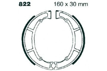 Kit de zapatas / Tambor de freno trasero EBC 822G MAICO 1983 - 1985