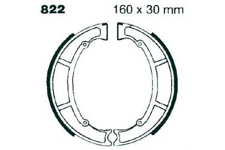 Kit de zapatas / Tambor de freno trasero EBC 822G MAICO 1983 - 1985