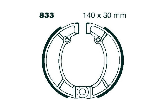Kit de mâchoires / Tambours de frein avant / arrière EBC 833G BULTACO FRONTERA / PURSANG / SHERPA