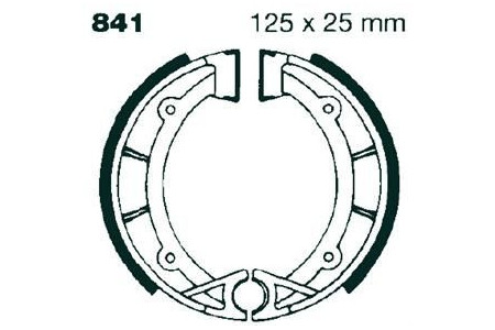Kit de mâchoires / Tambours de frein avant / arrière EBC 841G APRILIA / BETA / CAGIVA / GILERA / FANTIC / ARMSTRONG