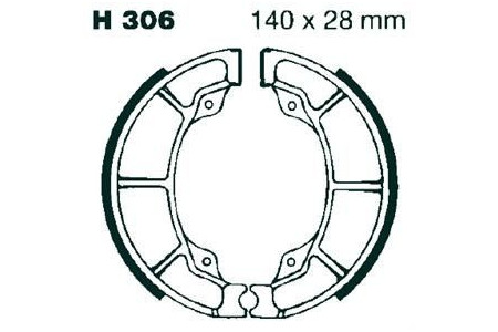 Kit de mâchoires / Tambours de frein avant / arrière EBC H306G HONDA TRX / ATC / POLARIS PHOENIX / SYM WOLF