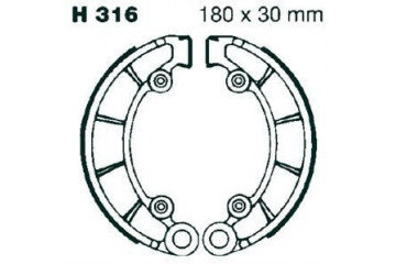 Kit de zapatas / Tambor de freno trasero EBC H316 HONDA CB 500 / 550 1975 - 1980