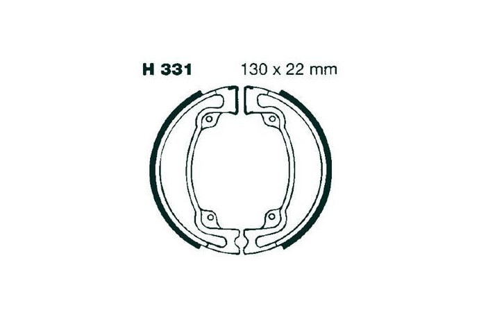 Kit ganasce / Tamburi freni anteriori / posteriori EBC H331G HONDA XR / CR 125 / 250 / 350 / 480 / 500 R 1982 - 1985 Kit ganasce / Tamburi freni anteriori / posteriori EBC H331G HONDA XR / CR 125 / 250 / 350 / 480 / 500 R 1982 - 1985