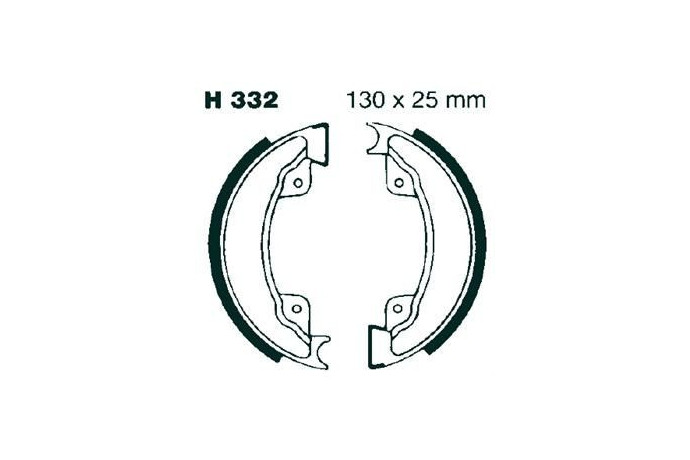 Kit de mâchoires / Tambours de frein avant EBC H332 HONDA XL 400 / 500 R 1982 - 1983