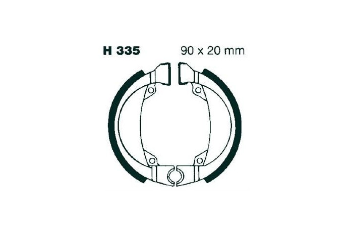 Kit de mâchoires / Tambours de frein avant / arrière EBC H335 HONDA PA / PXR 50 1984 - 1989