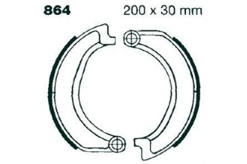 Kit de zapatas / Tambor de freno delantero EBC 864 BMW R50 / R60 / R75 1969 - 1982