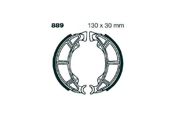 Kit de mâchoires / Tambours de frein arrière EBC 889 MONTESA 1968 - 1976