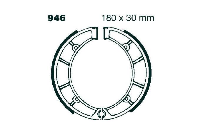 Kit de mâchoires / Tambours de frein avant EBC 946 BENELLI 2C 125 1976