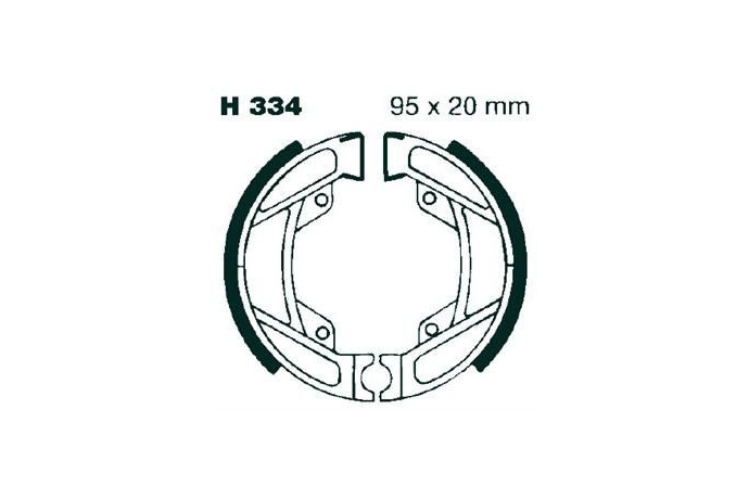 Kit de mâchoires / Tambours de frein arrière EBC H334 HONDA PXR 50 1984