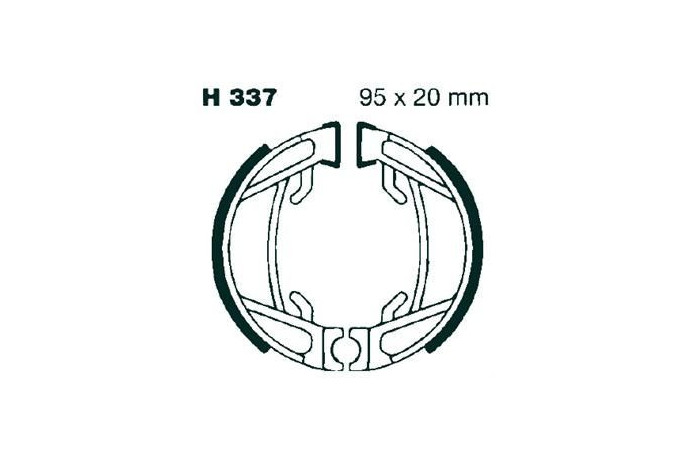 Kit de mâchoires / Tambours de frein arrière EBC H337 HONDA PX 50 1984