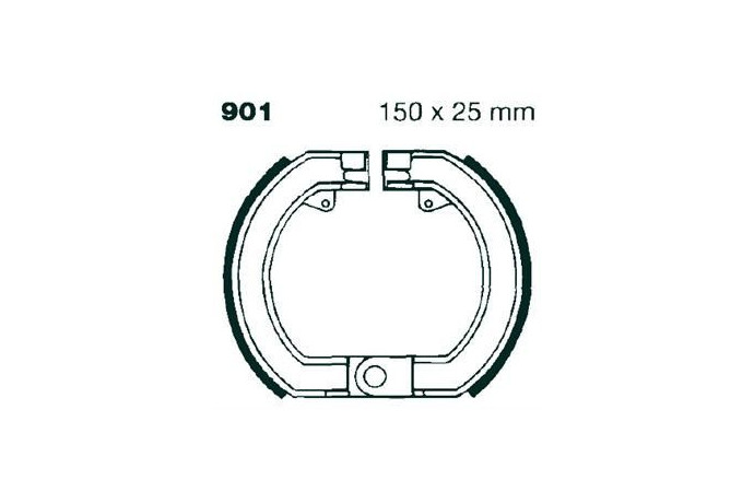 Kit de mâchoires / Tambours de frein avant EBC V901 PIAGGIO GTR 125 / SPRINT 150 / RALLY 200 1974