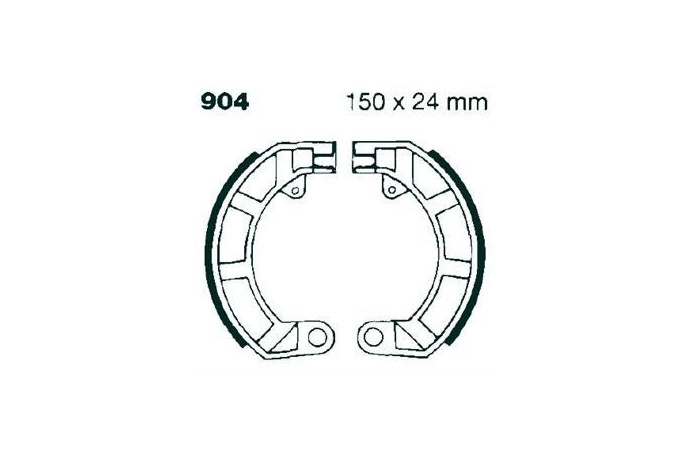 Kit de mâchoires / Tambours de frein arrière EBC V904 VESPA 50S / 125 / PRIMAVERA 1967 - 1983