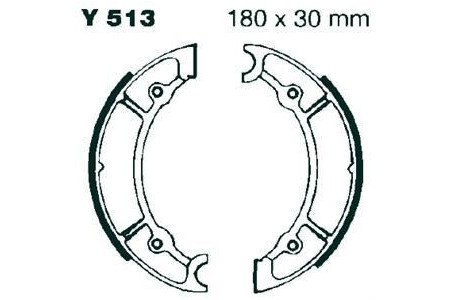 Kit de zapatas / Tambor de freno delantero EBC Y513 YAMAHA RD / XS / YDS7 250 / R5 1970 - 1981