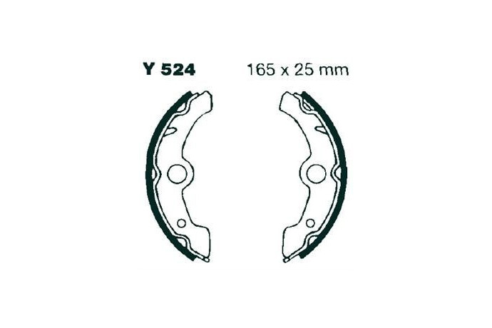 Kit de mâchoires / Tambours de frein avant EBC Y524 YAMAHA YFM 350 / 400 1989 - 1999