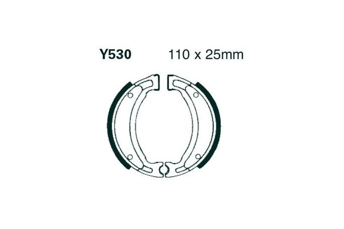 Kit de mâchoires / Tambours de frein avant / arrière EBC Y530 YAMAHA BA / BW / CV / XC / XF / T90 / RIEJU / MBK
