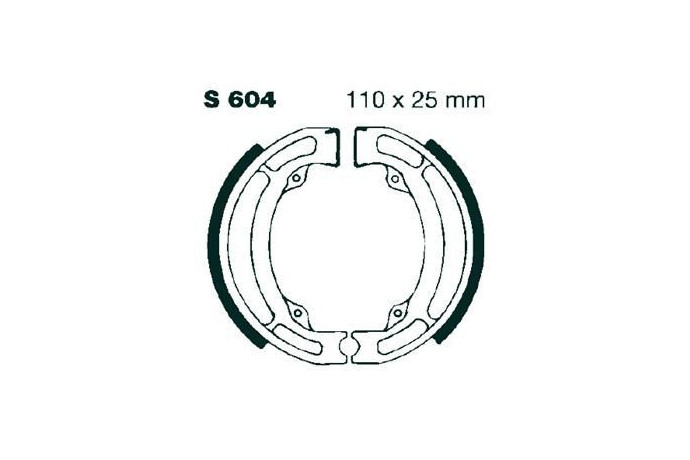 EBC Bremsbackenkit / Bremstrommeln vorne / hinten S604 KAWASAKI KLX 125 / SUZUKI DRZ 125 / LTZ 50 / 90