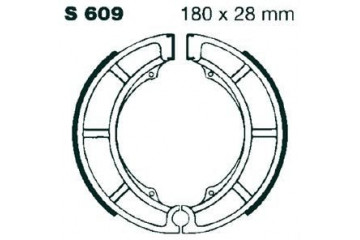 Kit de zapatas / Tambor de freno trasero EBC S609 SUZUKI GT 250 / 380 / 400 / 500 / 550 / T20 / T250 / T350 / T500